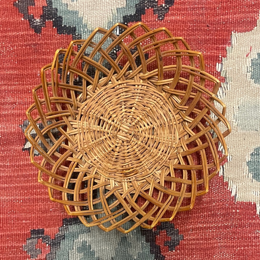 Woven Rattan Flower Basket